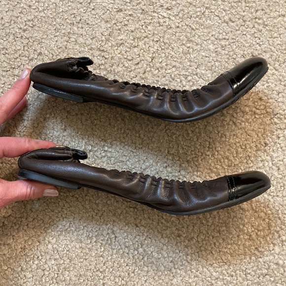 Tory Burch leather ballet flats with dust bag - Picture 5 of 12